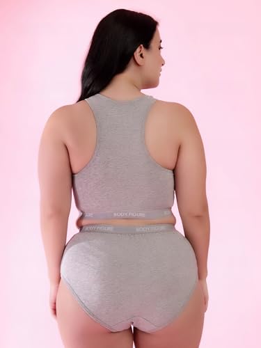 Mélange Sport Bra & Panty Set | Soft Cotton Stretch