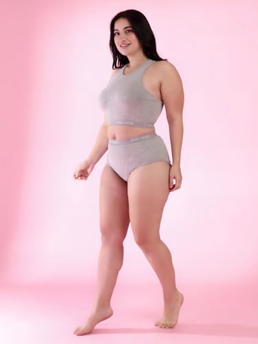 Mélange Sport Bra & Panty Set | Soft Cotton Stretch