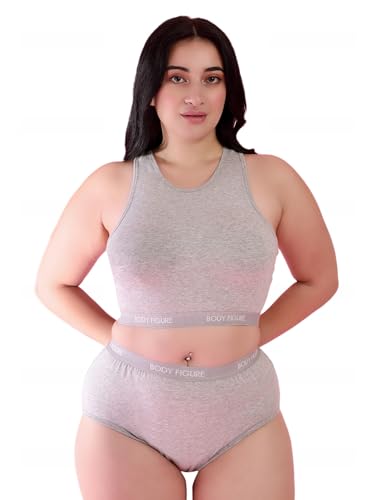 Mélange Sport Bra & Panty Set | Soft Cotton Stretch