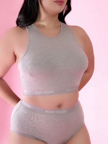 Mélange Sport Bra & Panty Set | Soft Cotton Stretch