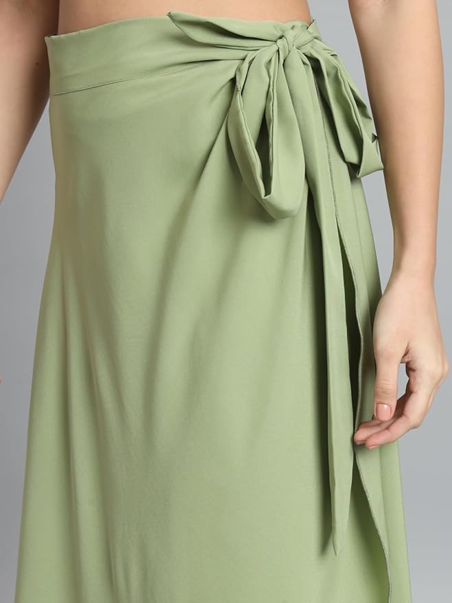 Maxi Wrap Skirt in Amercian Crepe (Black Satin)