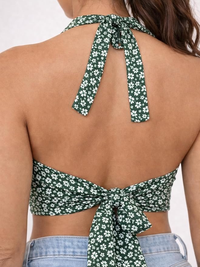 Halter Neck Wrap Top