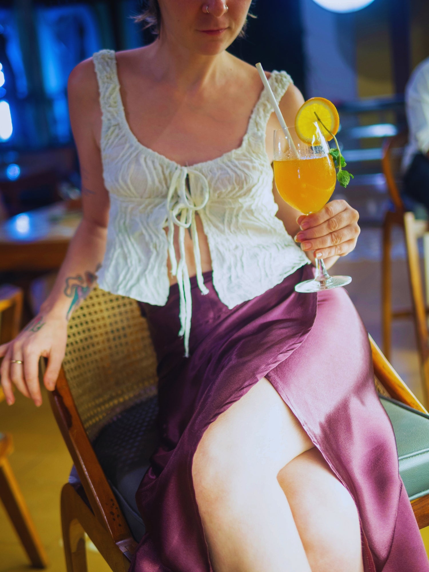 Satin Flow Sarong (Wine)