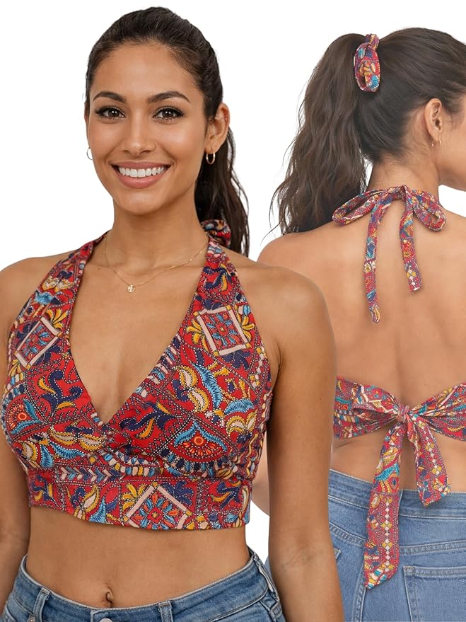 Halter Neck Wrap Top