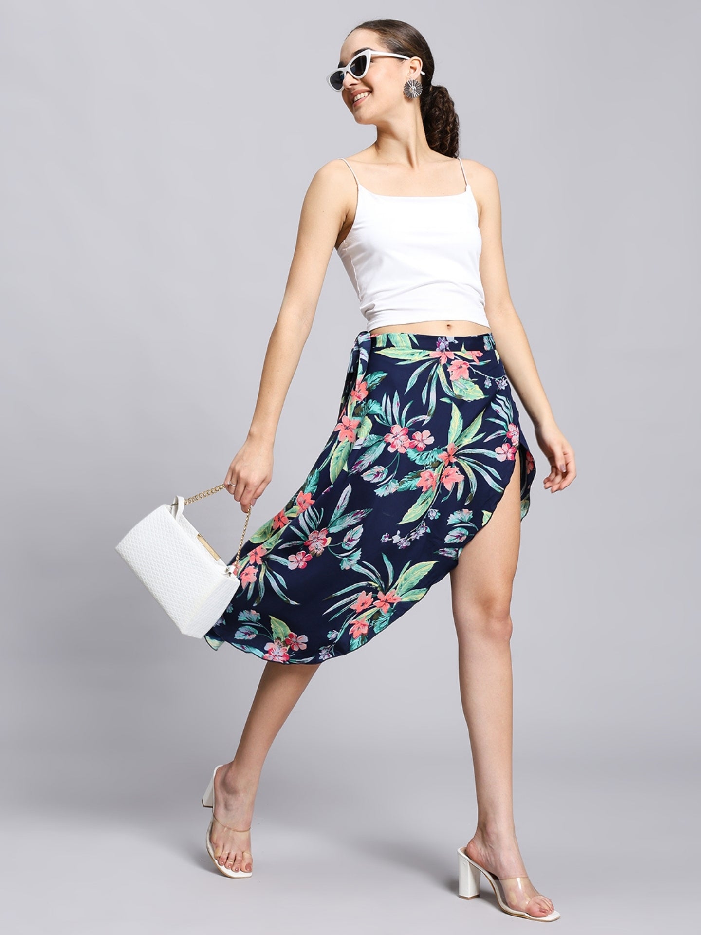Everyday Wear Midi Wrap Skirt