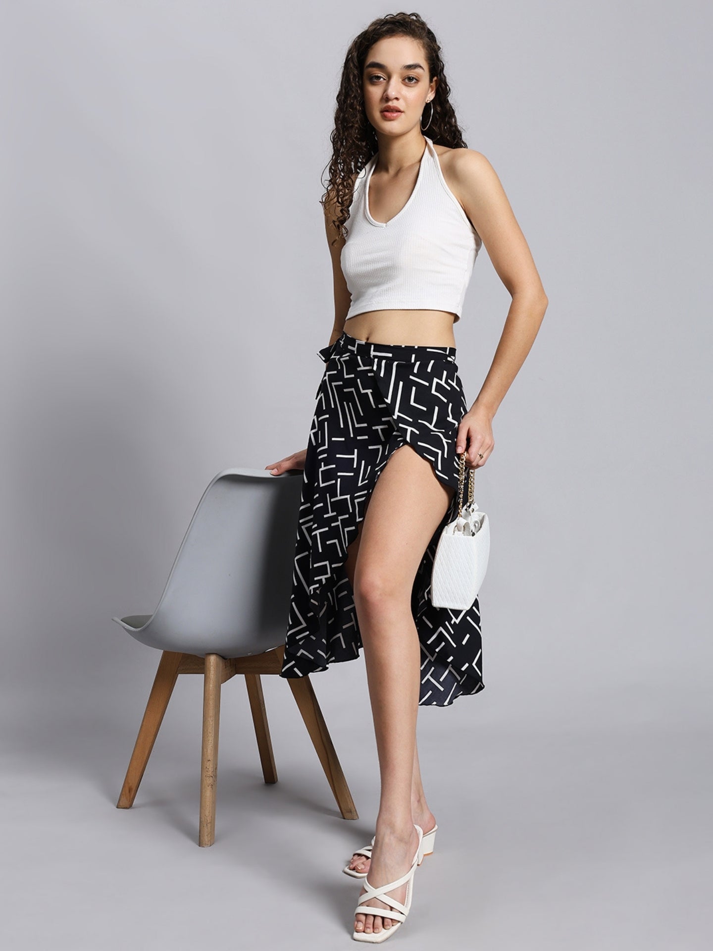 Everyday Wear Midi Wrap Skirt