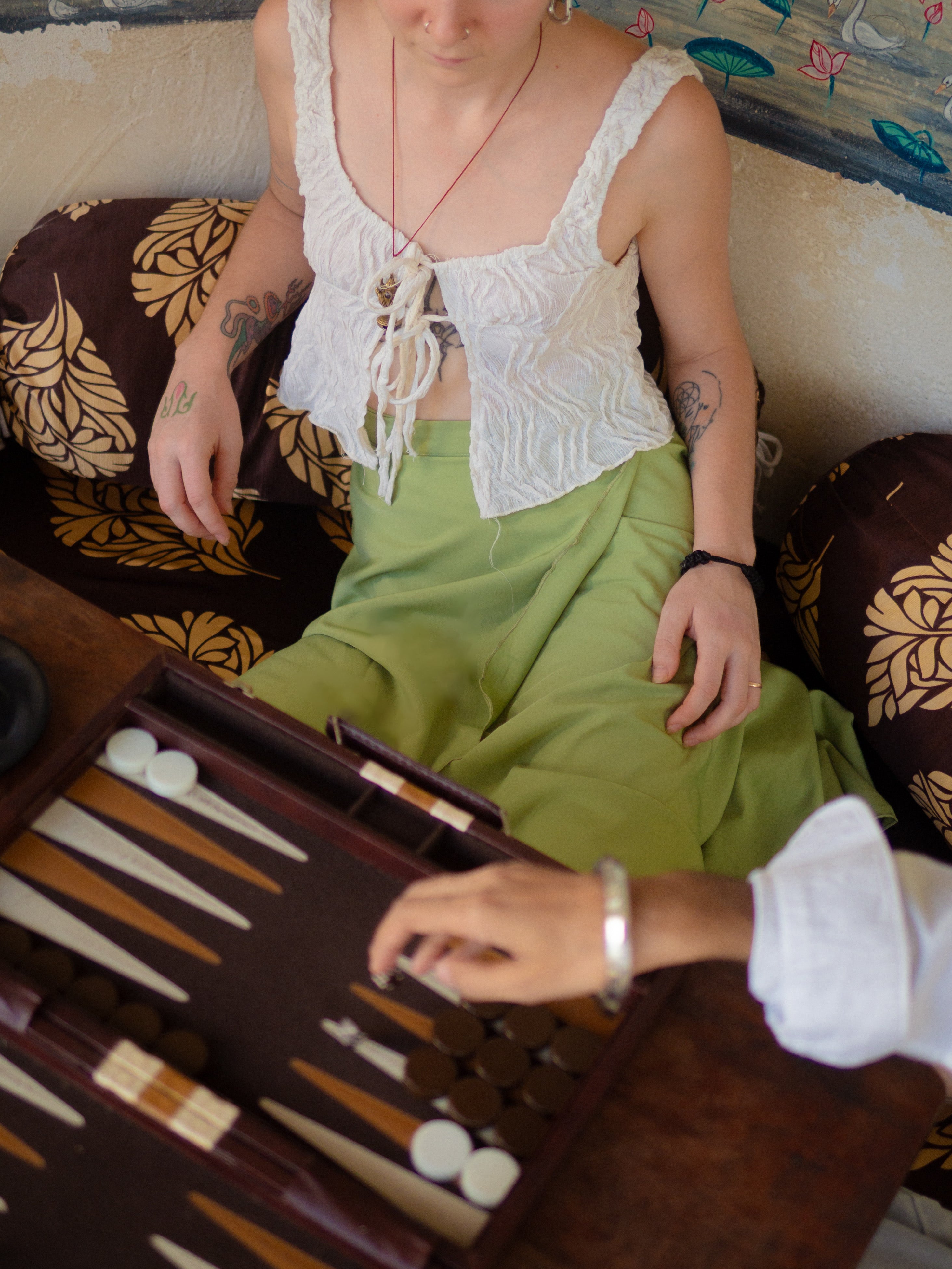 Maxi Wrap Skirt (Pista Green)