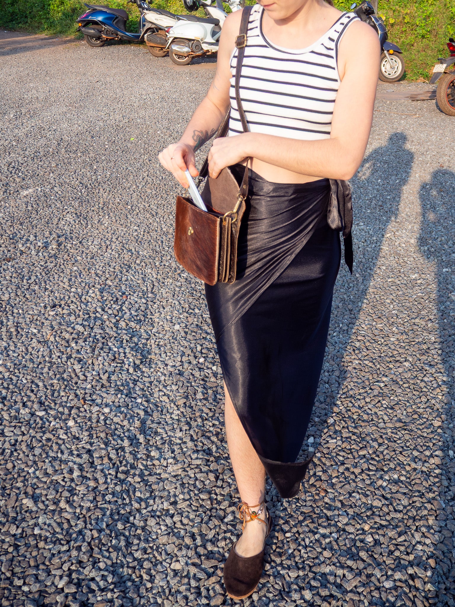 Satin Flow Sarong (Black)