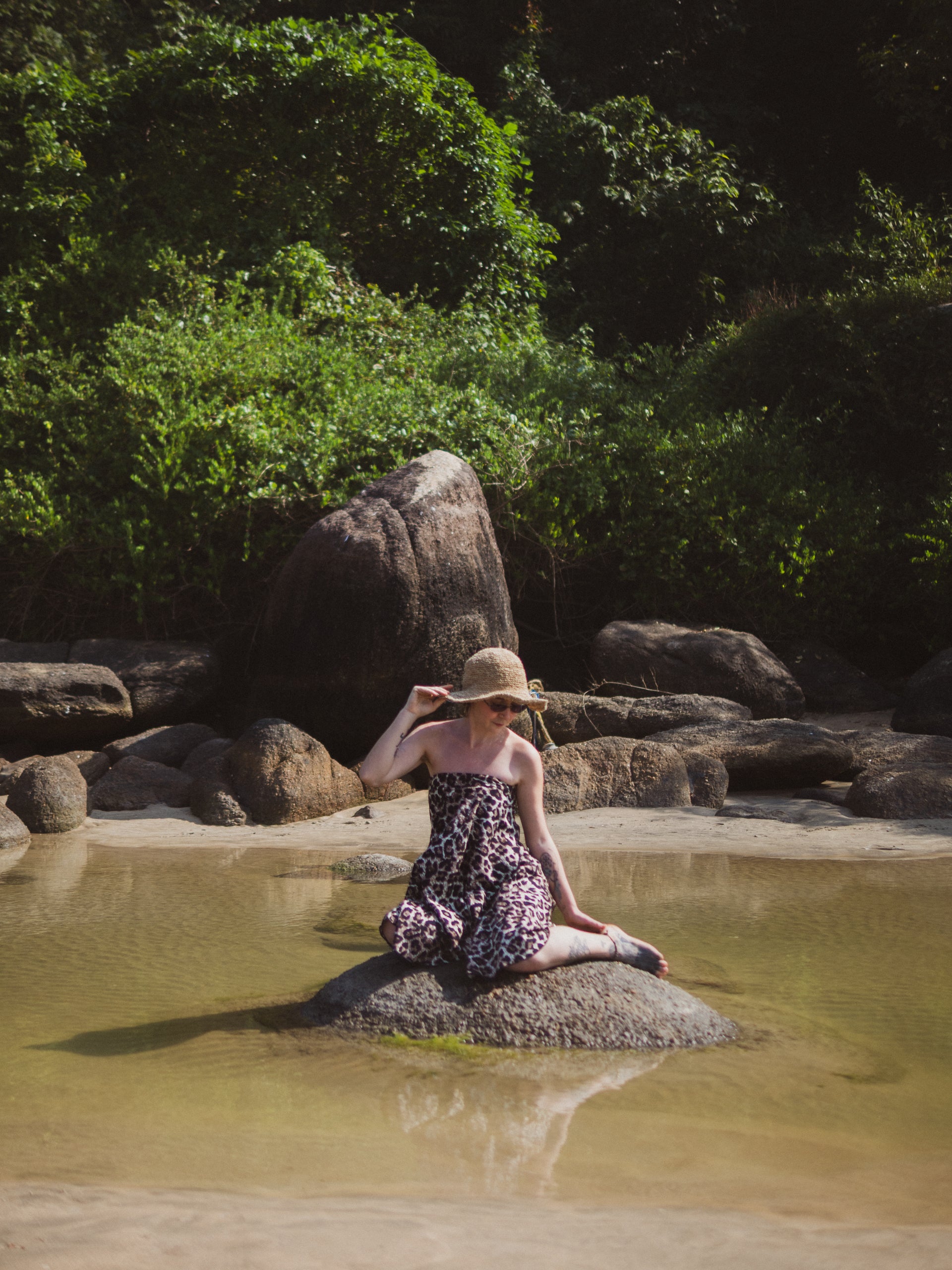 Leopard Print Midi Wrap Skirt