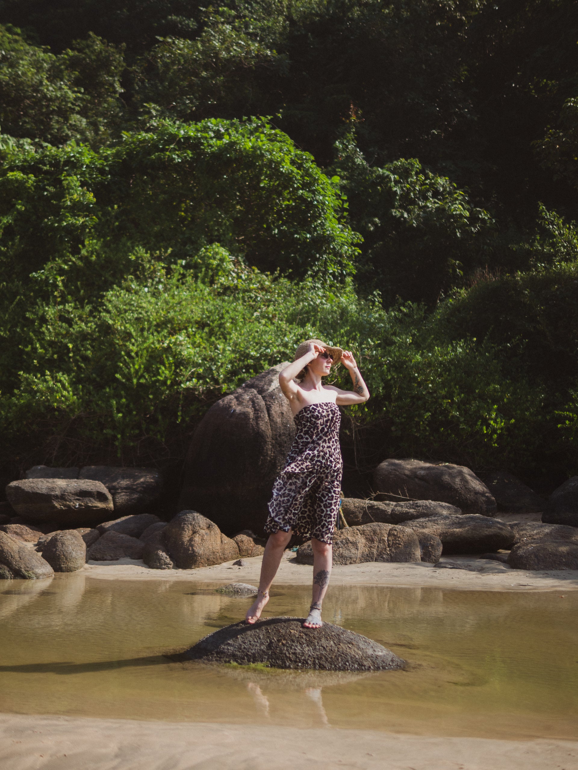 Leopard Print Midi Wrap Skirt