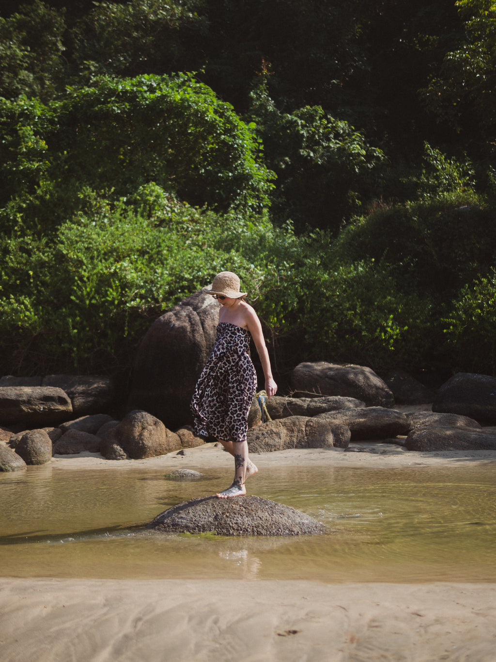 Leopard Print Midi Wrap Skirt