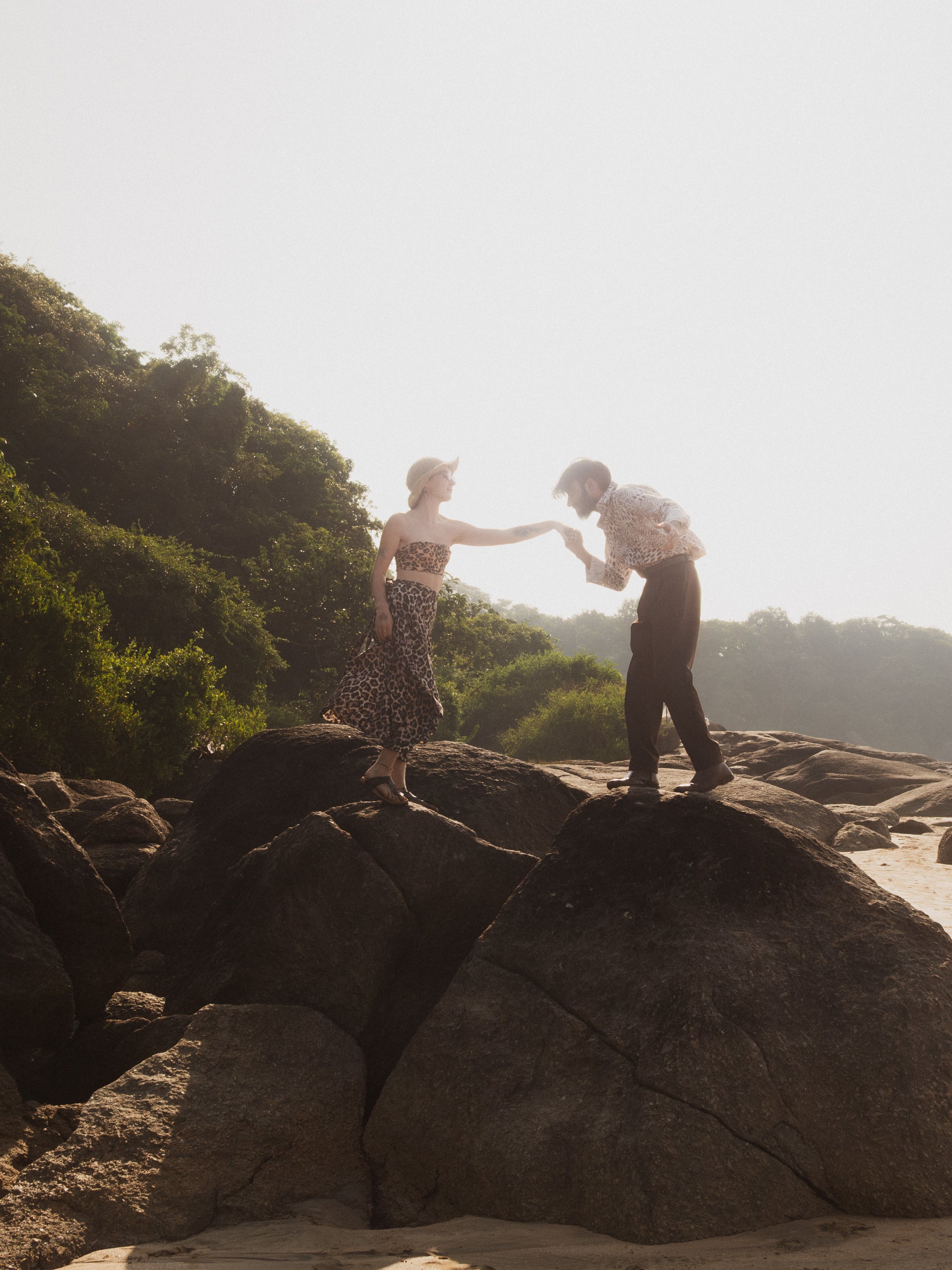 Leopard Print Midi Wrap Skirt