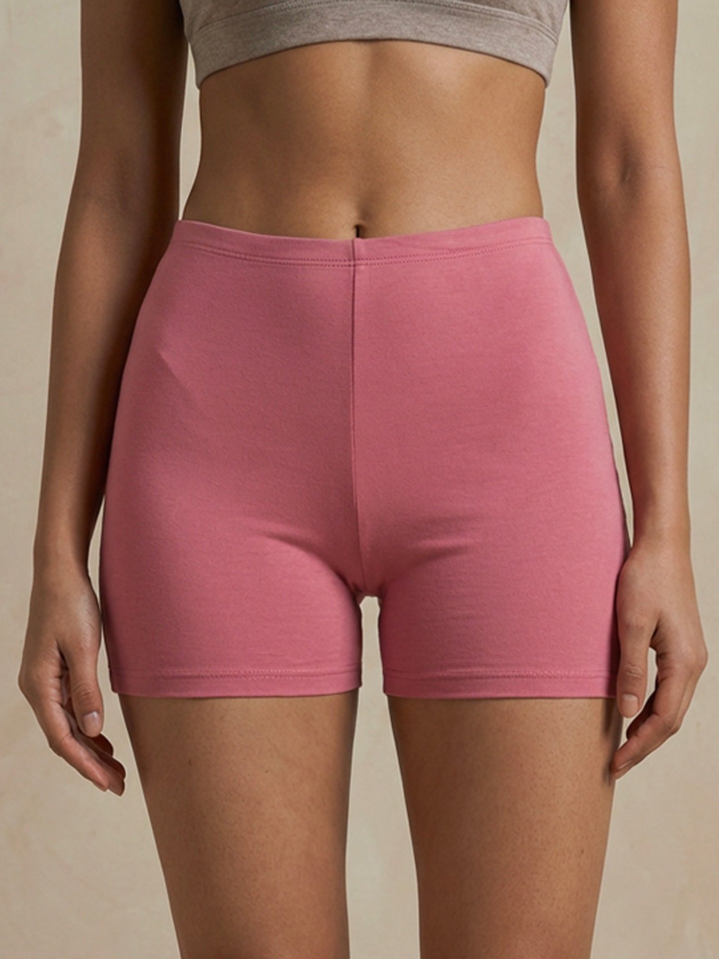 Second Skin Stretchy Bike Shorts (Pink)