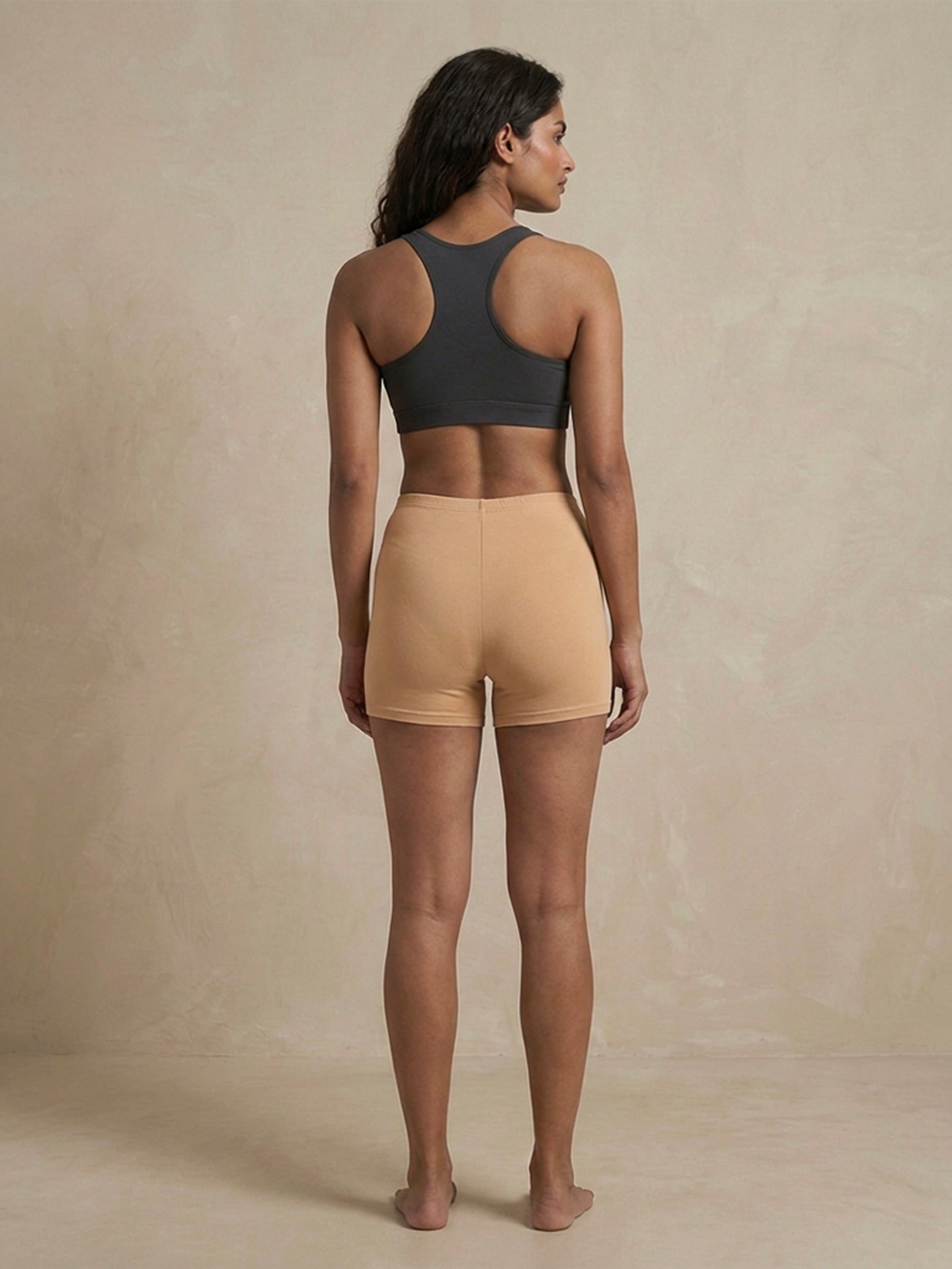 Second Skin Stretchy Bike Shorts (Skin Tone)