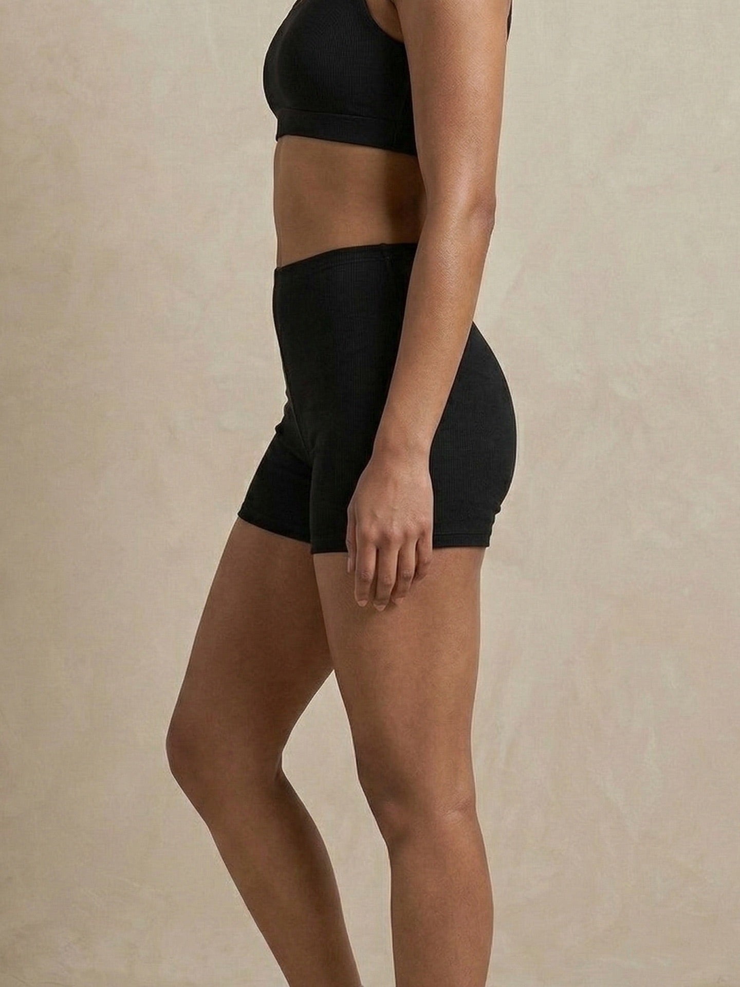 Second Skin Stretchy Bike Shorts (Black)