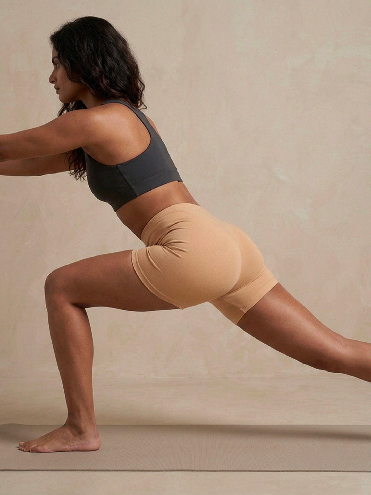 Second Skin Stretchy Bike Shorts (Skin Tone)